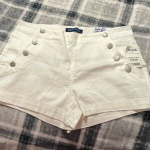 White High Waist Shorts